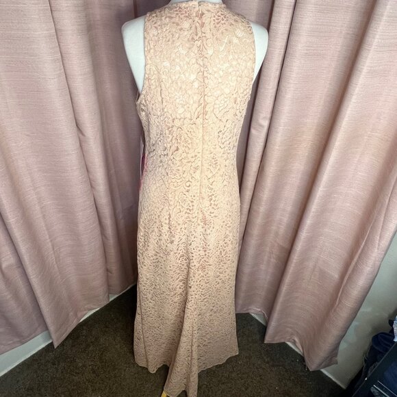 J S Collections 12 Formal Beige Lace Feminine Maxi Resort Wedding Event $248 - Picture 6 of 16